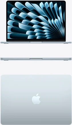 MacBook Air in Sky Blue color, top view